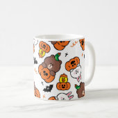 Een schattig konijn en Beer Halloween Koffiemok (Voorkant rechts)