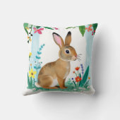 Een schattig konijnenkussen kussen (Achterkant)