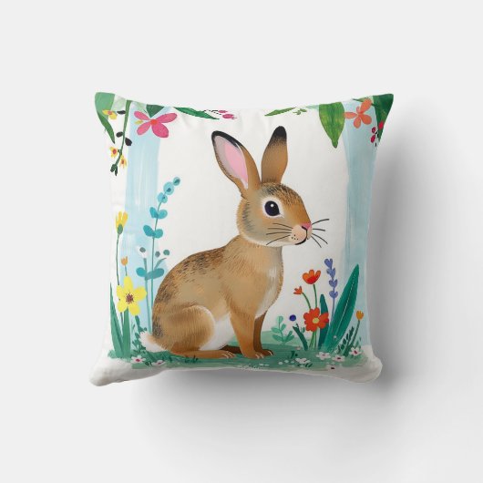 Een schattig konijnenkussen kussen (Achterkant)