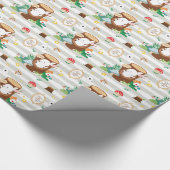 Een schattig konijntje in het bos cadeaupapier (Hoek)