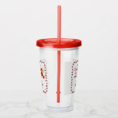 Een schattig lieveheersbeestje is op weg naar het acryl drinkbeker (Rechts)