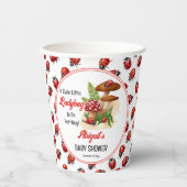 Een schattig lieveheersbeestje is op weg naar het  papieren bekers (Voorkant)