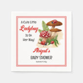 Een schattig lieveheersbeestje is op weg naar het  servet (Voorkant)