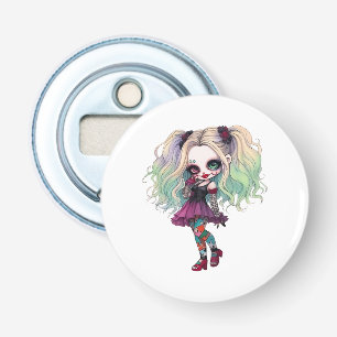 Een Schattig Meisje Halloween Design Collectie 13 Button Flesopener