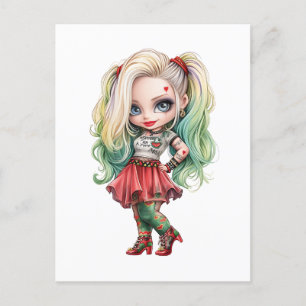 Een Schattig Meisje Halloween Design Collectie 9 Briefkaart