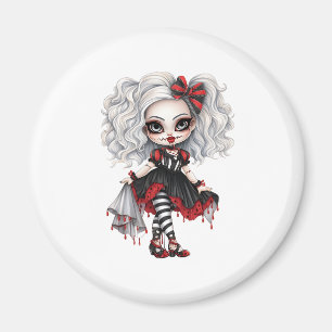 Een Schattig Meisje Halloween Ontwerp Collectie 7 Magneet