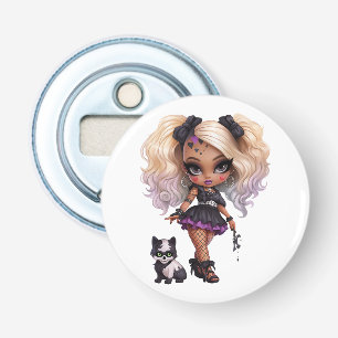 Een Schattig Meisje Halloween Ontwerp Collectie 8 Button Flesopener