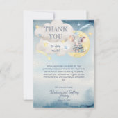 Een schattig muisje is op weg jongen Baby shower Bedankkaart (Voorkant)