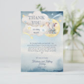 Een schattig muisje is op weg jongen Baby shower Bedankkaart (Staand voorkant)