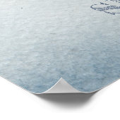 Een schattig muisje is op weg jongen Baby shower Poster (Hoek)