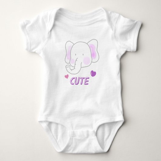 Een schattig olifant-body romper (Voorkant)
