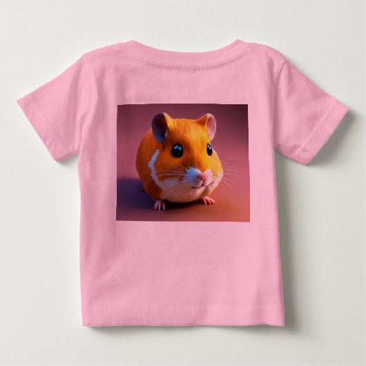 Een schattig onschuldig jongetje in tshirt voor ba (Achterkant)