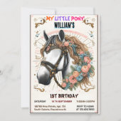 Een schattig paard mijn kleine pony eerste 1e verj kaart (Voorkant)