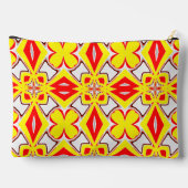 Een schattig rood geel wit trendy klassiek patroon etui (Achterkant)