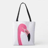 Eén schattig roze flamingo geïsoleerd tote bag (Achterkant)