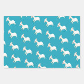 Een schattig schaap Aqua Blue Blauwgroen Striped P Inpakpapier Vel (Voorkant 3)