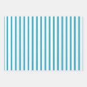 Een schattig schaap Aqua Blue Blauwgroen Striped P Inpakpapier Vel (Voorkant 2)