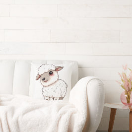 Een Schattig schaap in Cartoon-stijl Kussen