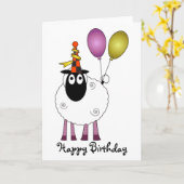 Een schattig schaap op feesttijd. kaart (Gele Bloem)