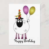 Een schattig schaap op feesttijd. uitnodiging briefkaart (Voorkant)