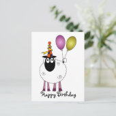 Een schattig schaap op feesttijd. uitnodiging briefkaart (Staand voorkant)