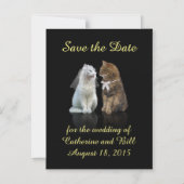 Een schattig sparen de Datum Magnet voor Kat Lover Magnetische Uitnodiging (Voorkant)