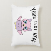 Een schattig uilenontwerp - voeg je eigen tekst to accent kussen (Voorkant(Verticaal))