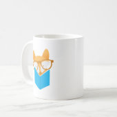 een schattig vossenlezen koffiemok (Voorkant links)