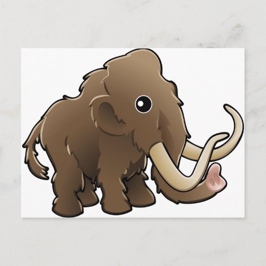 Een schattig, wollig mammot briefkaart (Voorkant)