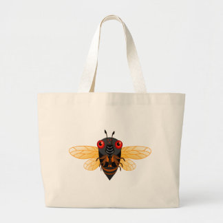 Een schattige 17-jarige cicada grote tote bag