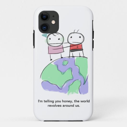 Een schattige aardliefhebbende doodle van Monsteri Case-Mate iPhone Case (Achterkant)