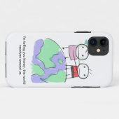 Een schattige aardliefhebbende doodle van Monsteri Case-Mate iPhone Case (Achterkant (horizontaal))