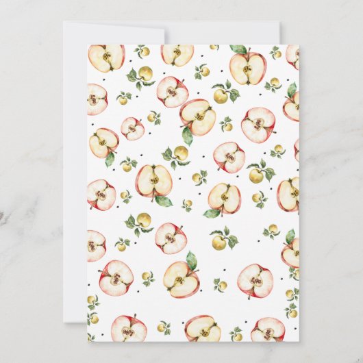 Een schattige appel van ons Baby shower Kaart (Achterkant)