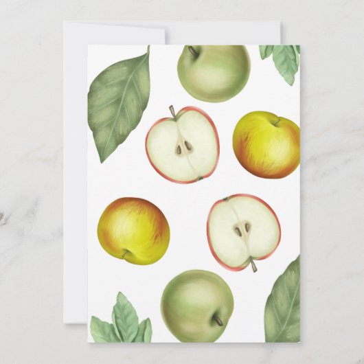 Een schattige appel van ons Baby shower Kaart (Achterkant)