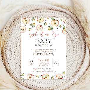Een schattige appel van ons Baby shower Kaart