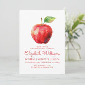 Een schattige appel van ons Baby shower Kaart (Staand voorkant)