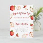 Een schattige appel van ons Baby shower Kaart (Staand voorkant)
