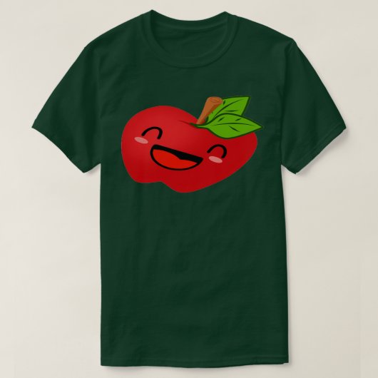 Een schattige appelmoticon t-shirt (Design voorkant)