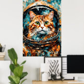 Een schattige astronaut poster (Thuiskantoor)
