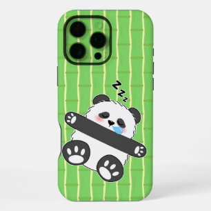 Een schattige baby panda die vredig slaapt iPhone 16 pro max hoesje