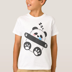 Een schattige baby panda die vredig slaapt t-shirt