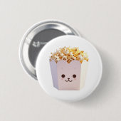 Een Schattige bad van popcorn Ronde Button 5,7 Cm (Voorkant /achterkant)