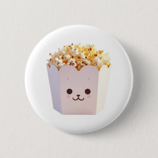 Een Schattige bad van popcorn Ronde Button 5,7 Cm