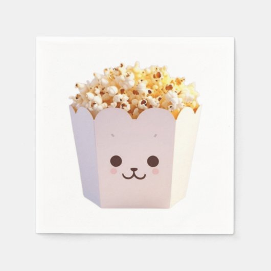 Een Schattige bad van popcorn Servet (Voorkant)