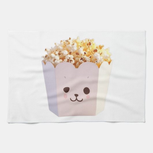 Een Schattige bad van popcorn Theedoek (Horizontaal)