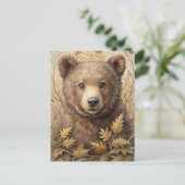 Een Schattige Beer in het bos Briefkaart (Staand voorkant)