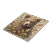 Een Schattige Beer in het bos Tegeltje (Zijkant)