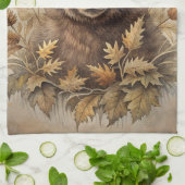 Een Schattige Beer in het bos Theedoek (Gevouwen)