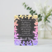 Een Schattige bruiloft bedankt in zomerkleuren RSVP Kaartje (Staand voorkant)