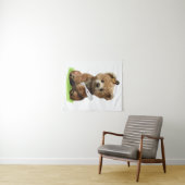 Een schattige bruine teddybeer wandkleed (In Situ (horizontaal))